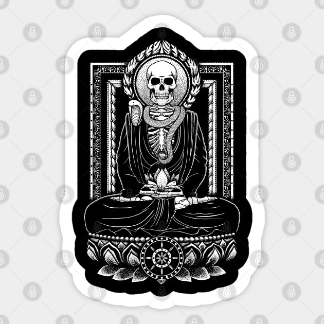 Fasting Buddha and Mucalinda Sticker by GAz